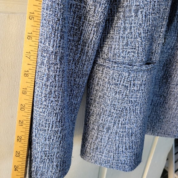 LOFT Women's Tweed Blue BlazerJacket Size L - Picture 10 of 10